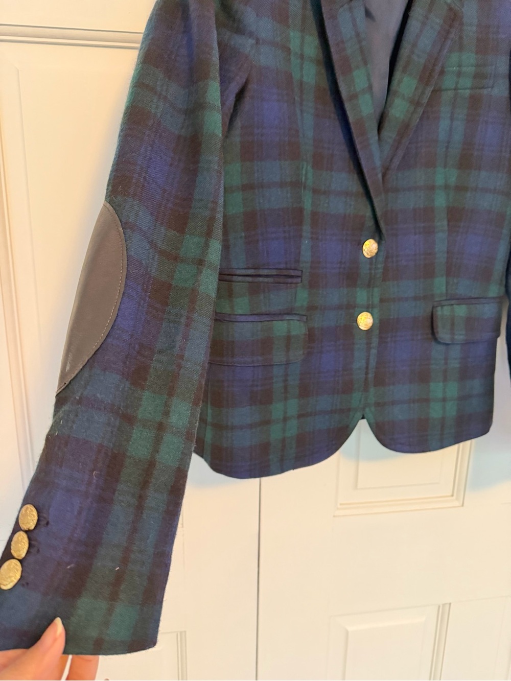 J.Crew Schoolboy Blazer Womens Size 6 Blackwatch Plaid 100% Wool Preppy Wool - Picture 5 of 9